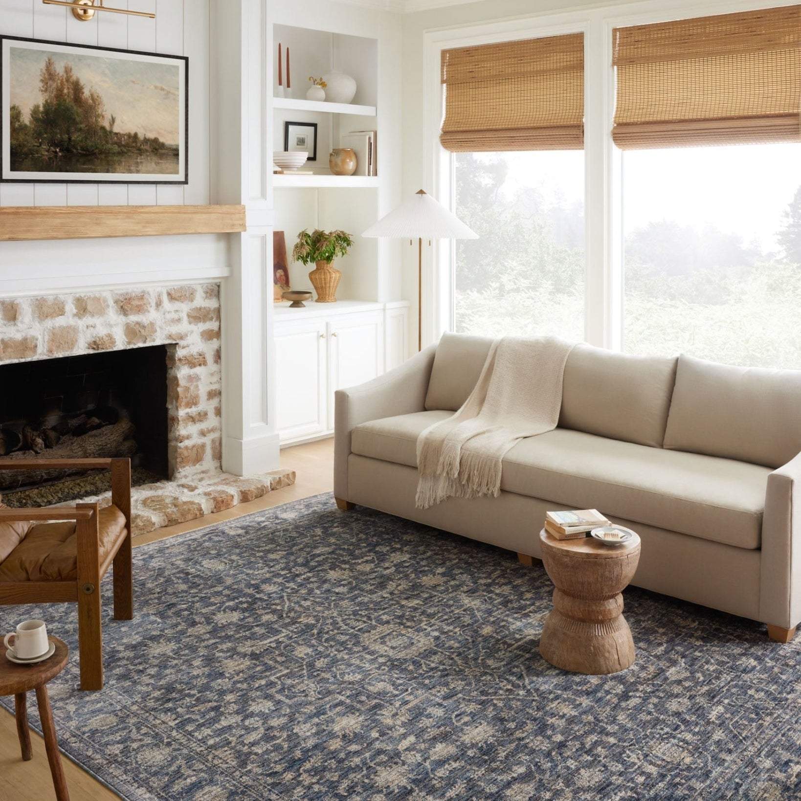 Loloi II Sorrento Midnight / Natural Rug White Cliff Studio Area Rugs