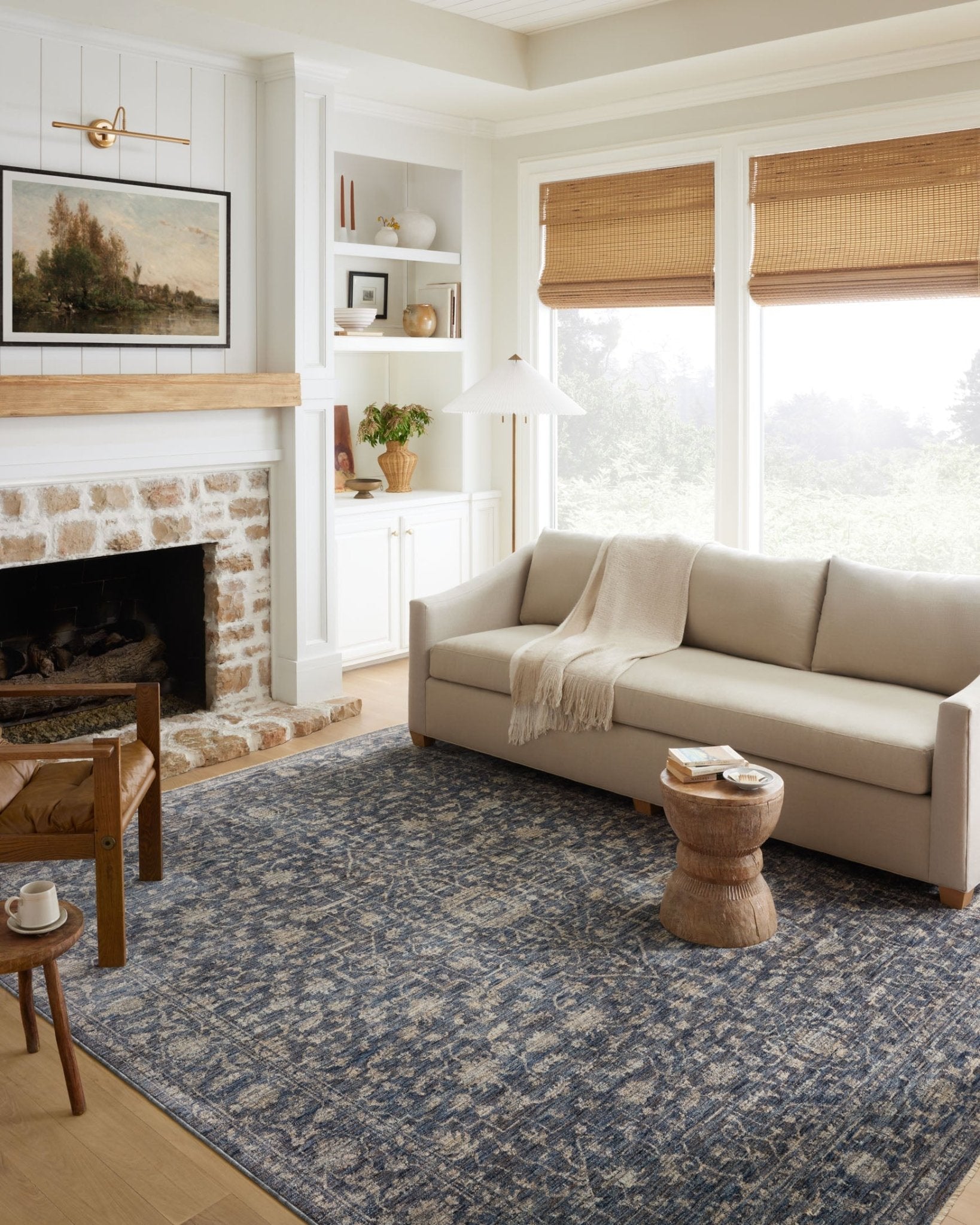 Loloi II Sorrento Midnight / Natural Rug White Cliff Studio Area Rugs