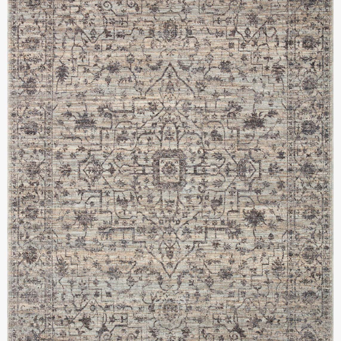 Loloi II Sorrento Mist / Charcoal Rug White Cliff Studio Area Rugs