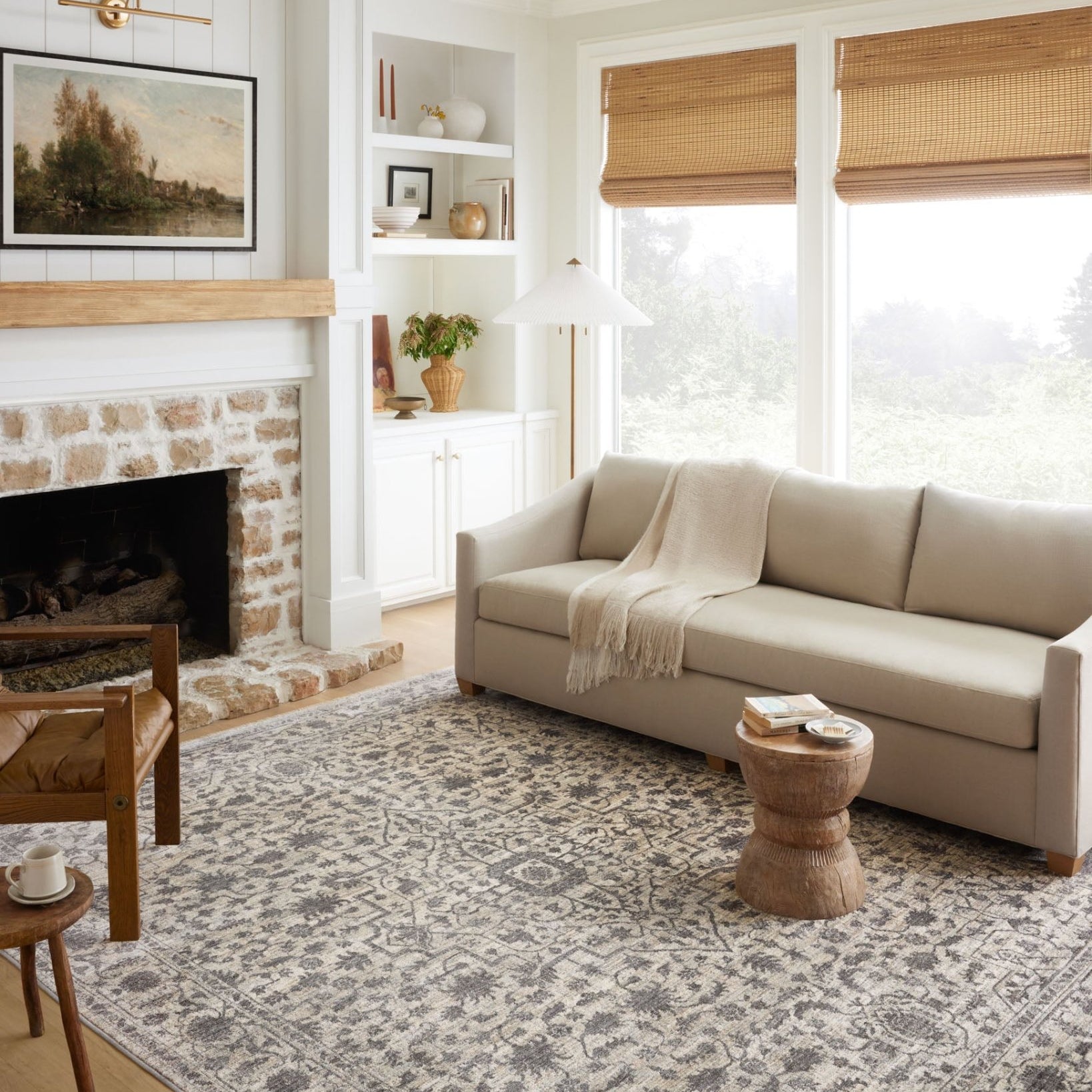 Loloi II Sorrento Mist / Charcoal Rug White Cliff Studio Area Rugs