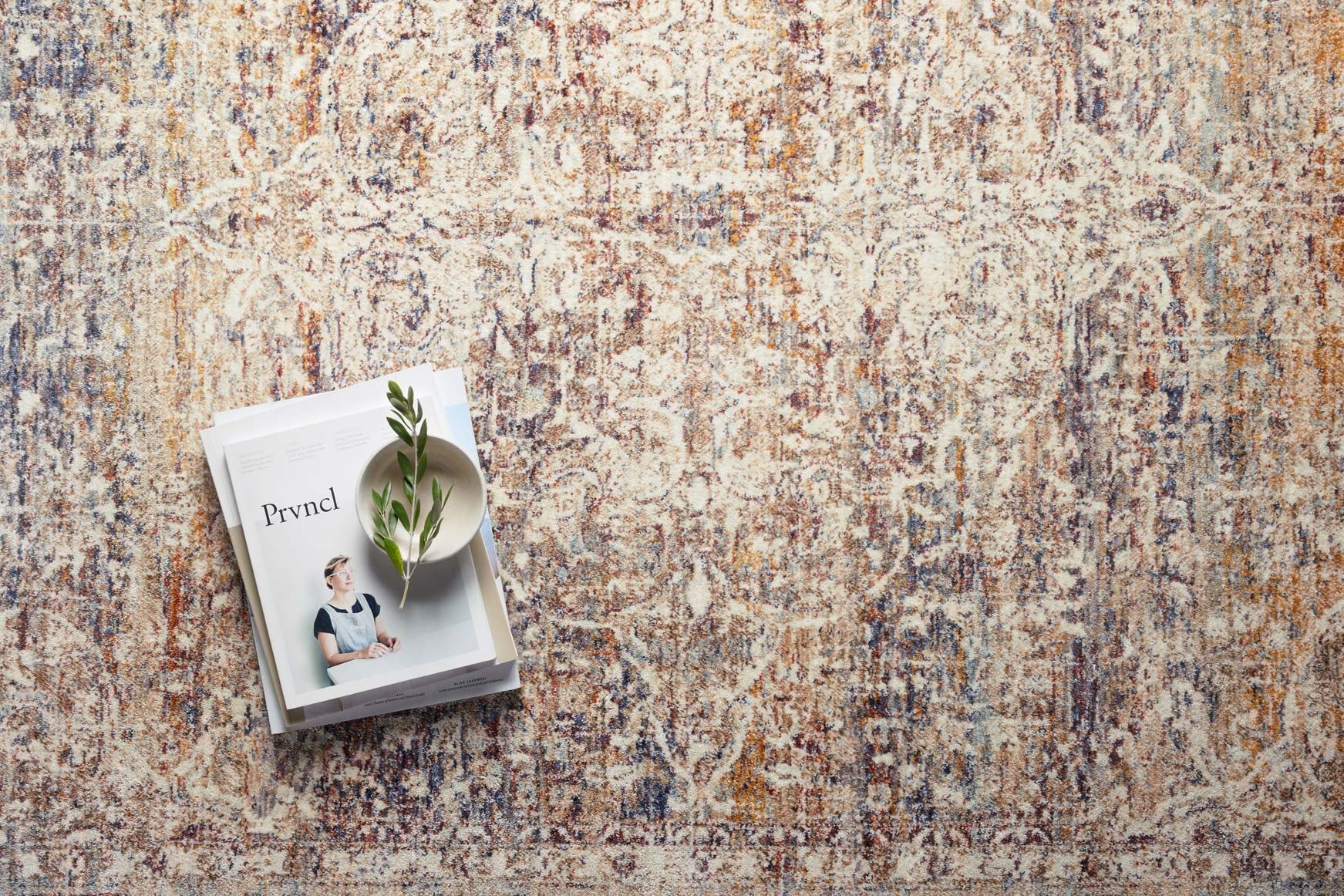 Loloi II Sorrento Natural / Multi Rug White Cliff Studio Area Rugs