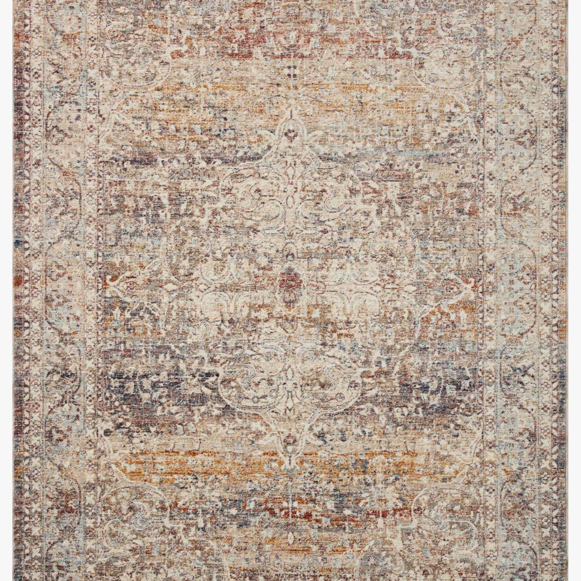 Loloi II Sorrento Natural / Multi Rug White Cliff Studio Area Rugs