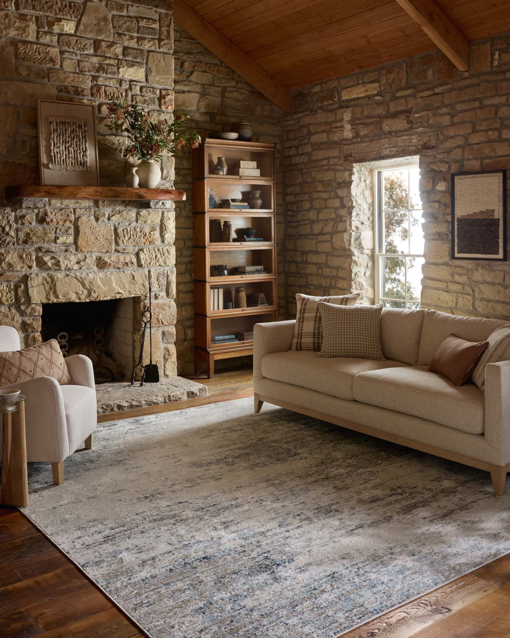 Loloi II Townes Ivory / Sky Rug White Cliff Studio Area Rugs