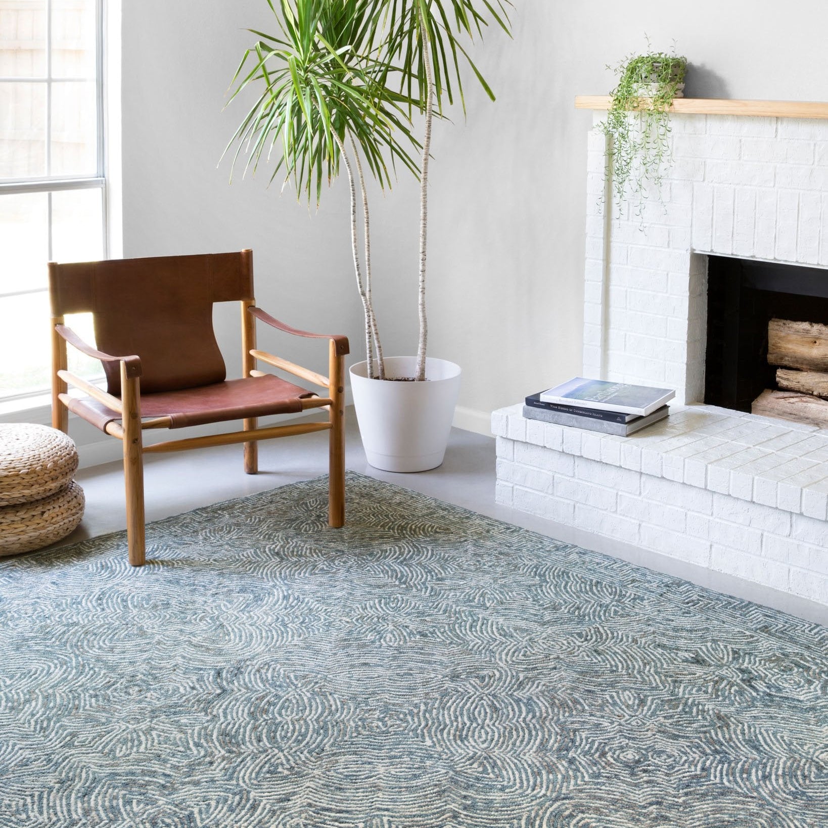 Loloi II Ziva Denim Rug White Cliff Studio Area Rugs