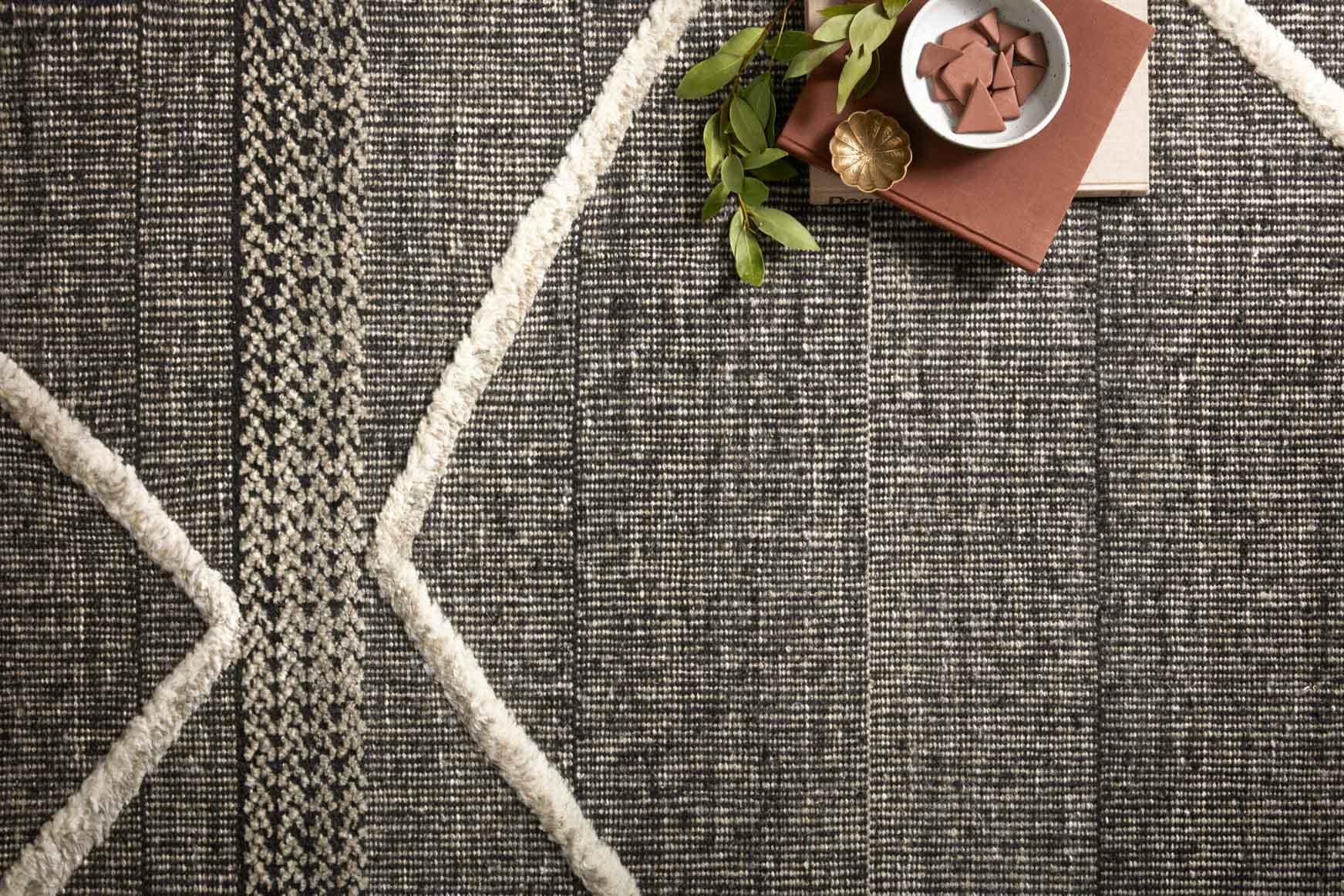 Loloi Iman Beige / Charcoal Rug White Cliff Studio Area Rugs