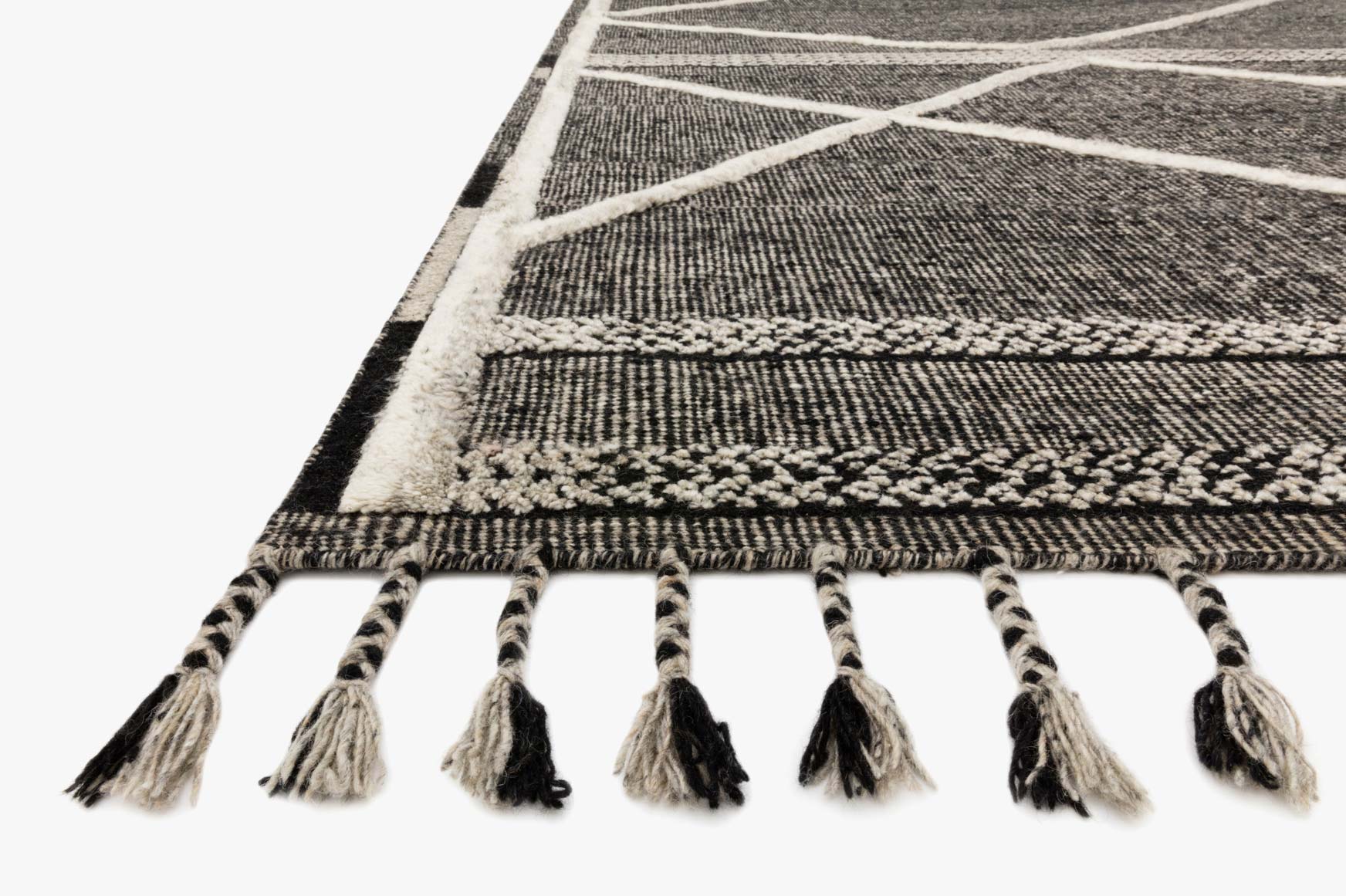 Loloi Iman Beige / Charcoal Rug White Cliff Studio Area Rugs