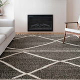 Loloi Iman Beige / Charcoal Rug White Cliff Studio Area Rugs