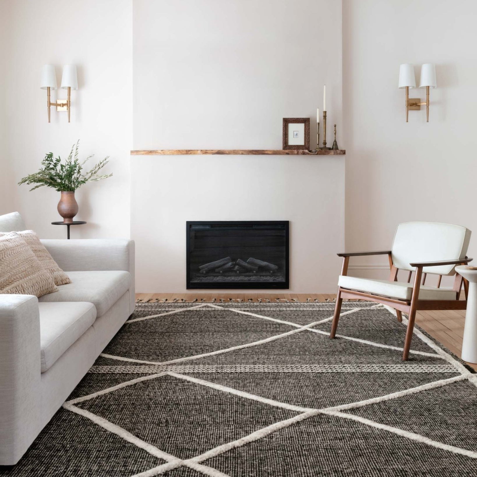 Loloi Iman Beige / Charcoal Rug White Cliff Studio Area Rugs