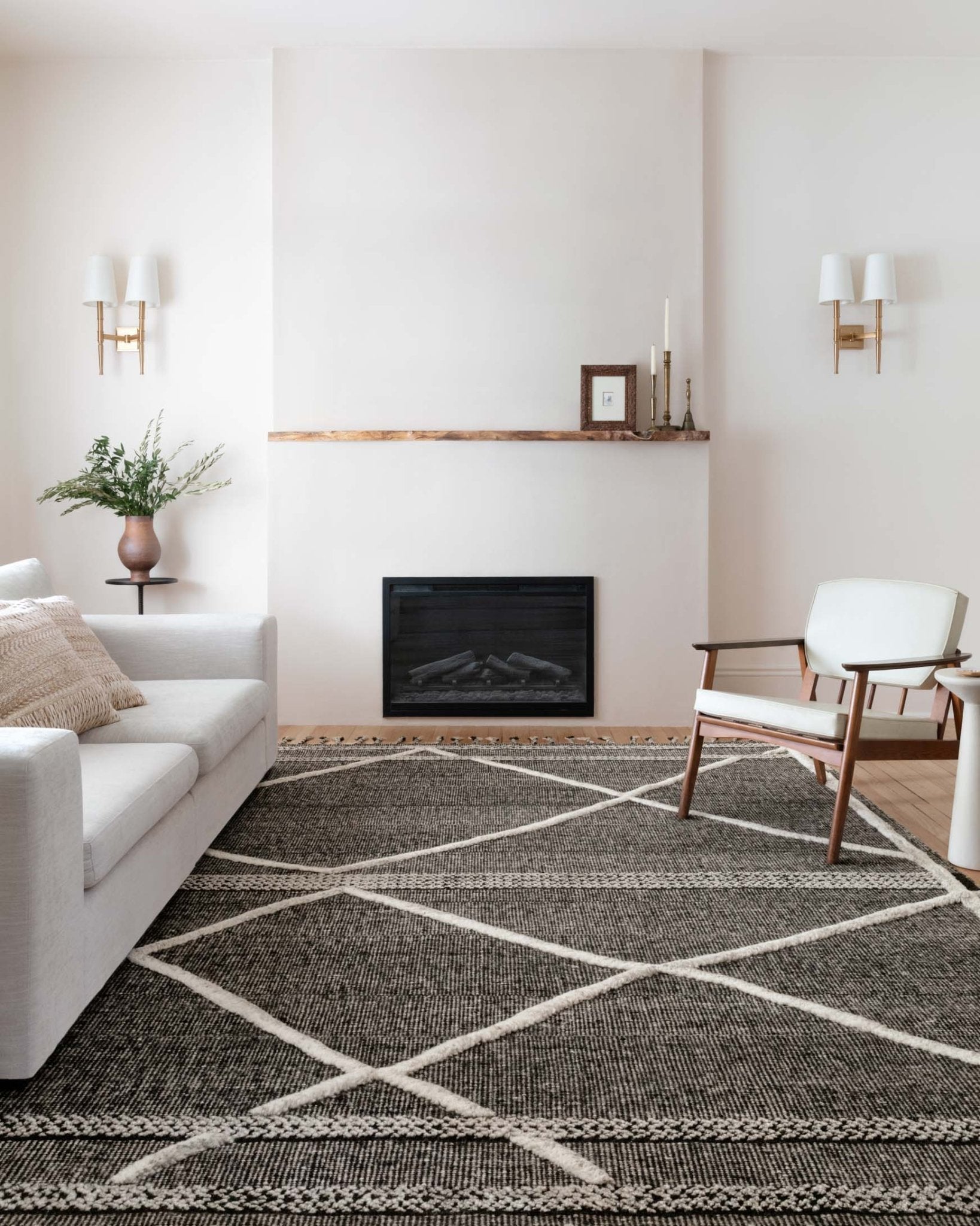 Loloi Iman Beige / Charcoal Rug White Cliff Studio Area Rugs
