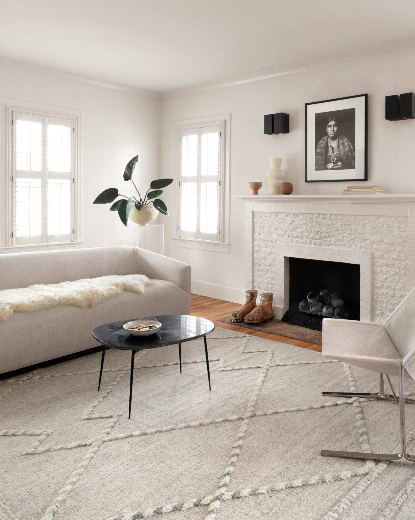Loloi Iman Ivory / Lt. Grey Rug White Cliff Studio Area Rugs