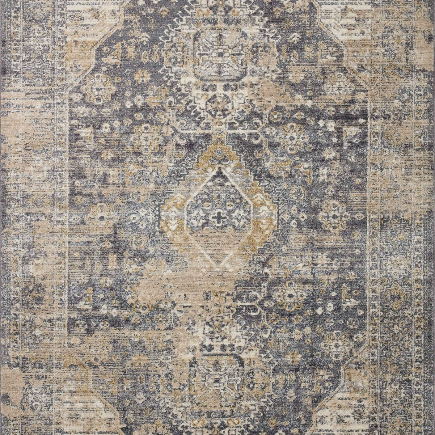Loloi Indra Charcoal / Natural Area Rug White Cliff Studio Area Rug