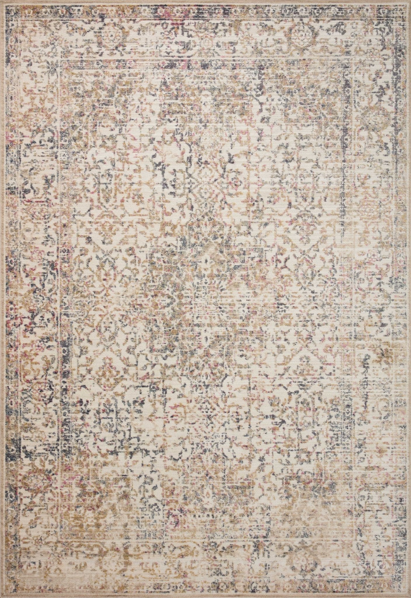 Loloi Indra Ivory / Multi Area Rug White Cliff Studio Area Rug