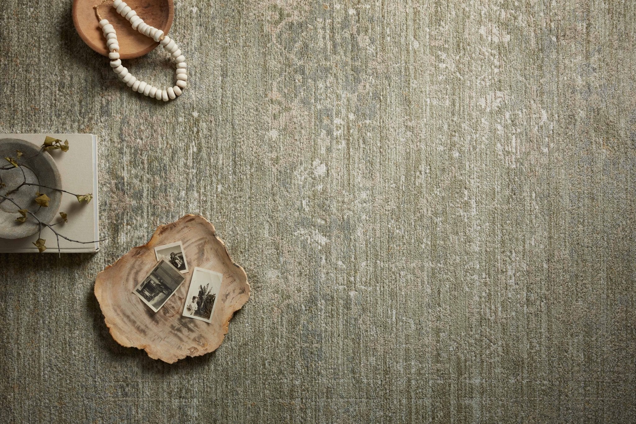 Loloi Indra Sage / Natural Area Rug White Cliff Studio Area Rug