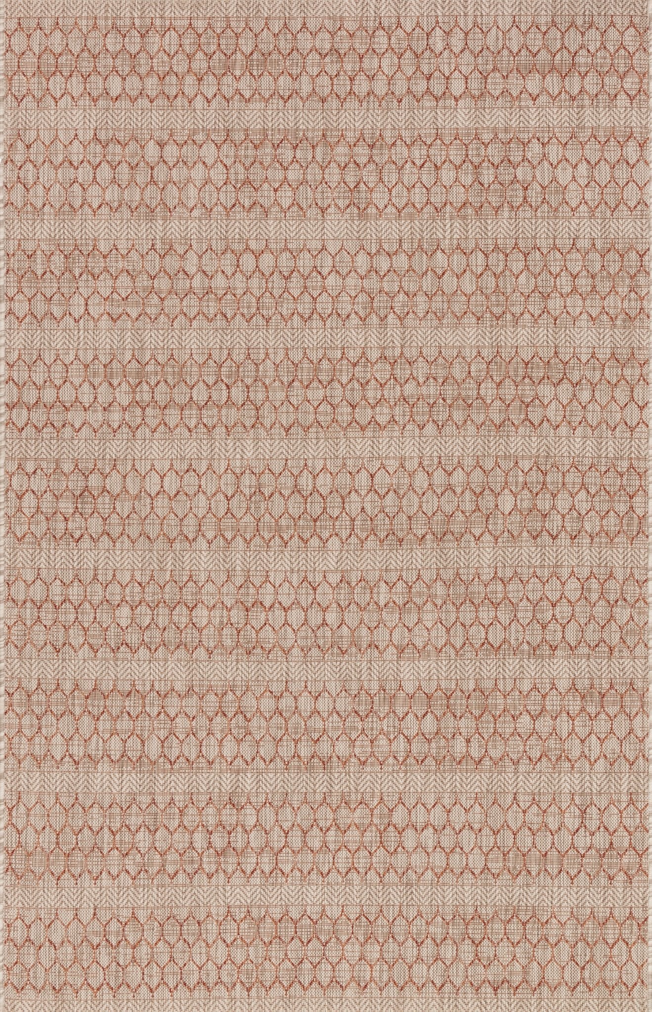 Loloi Isle Beige / Rust Sample Rug White Cliff Studio Sample Rug