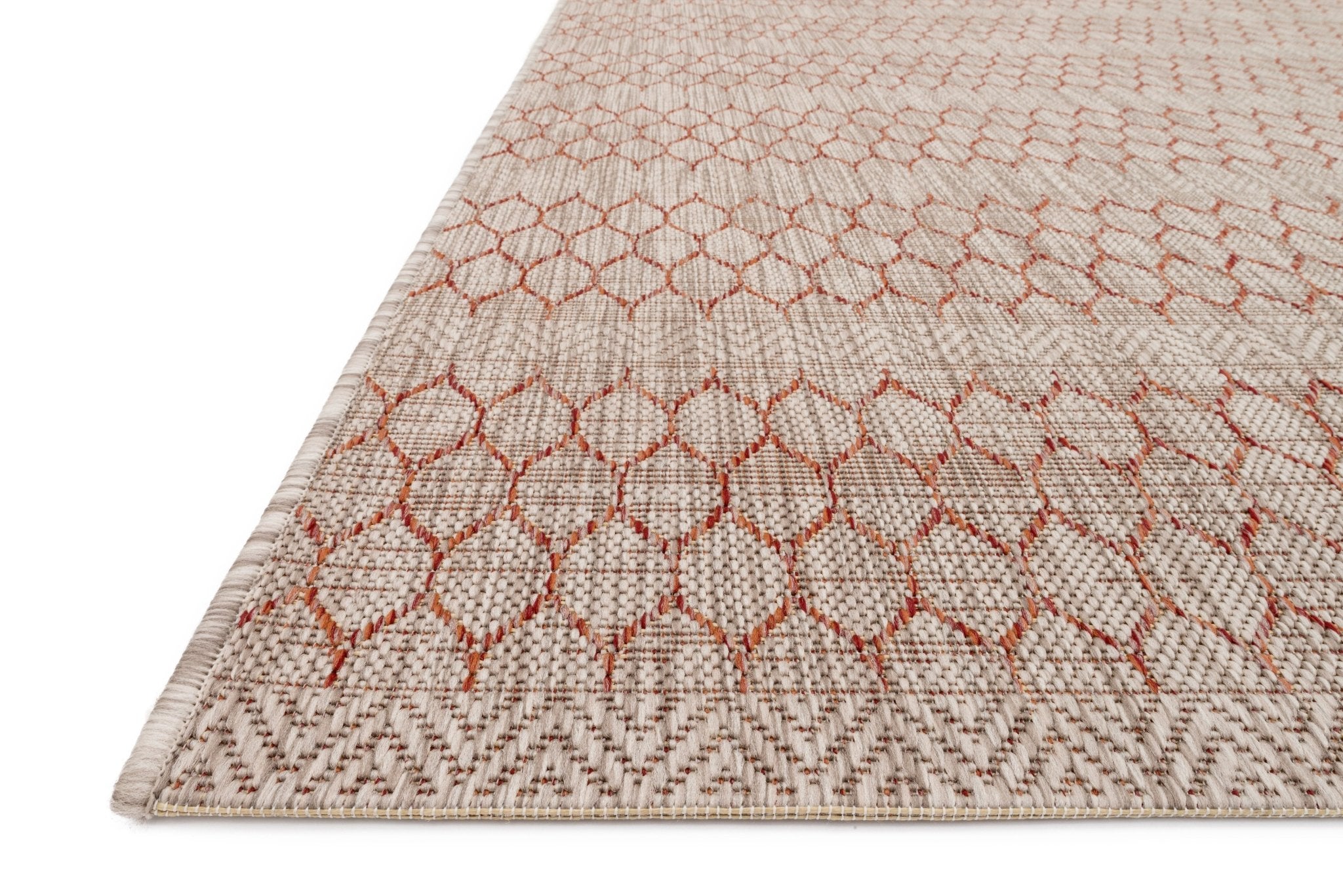 Loloi Isle Beige / Rust Sample Rug White Cliff Studio Sample Rug