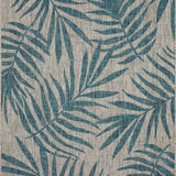Loloi Isle Grey / Aqua Sample Rug White Cliff Studio Sample Rug