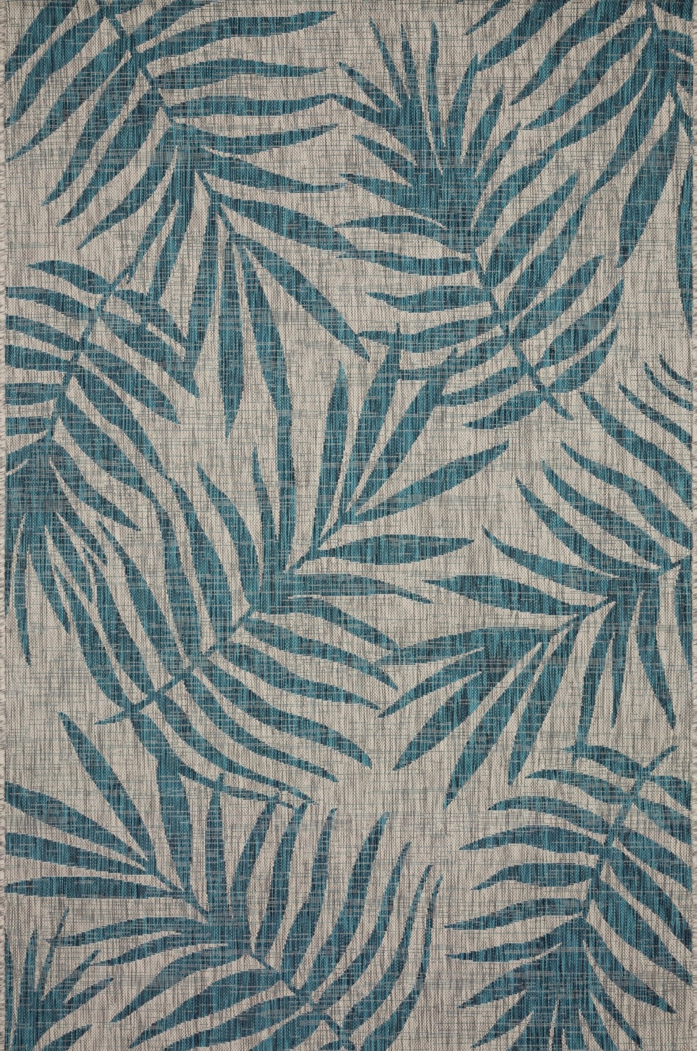 Loloi Isle Grey / Aqua Sample Rug White Cliff Studio Sample Rug