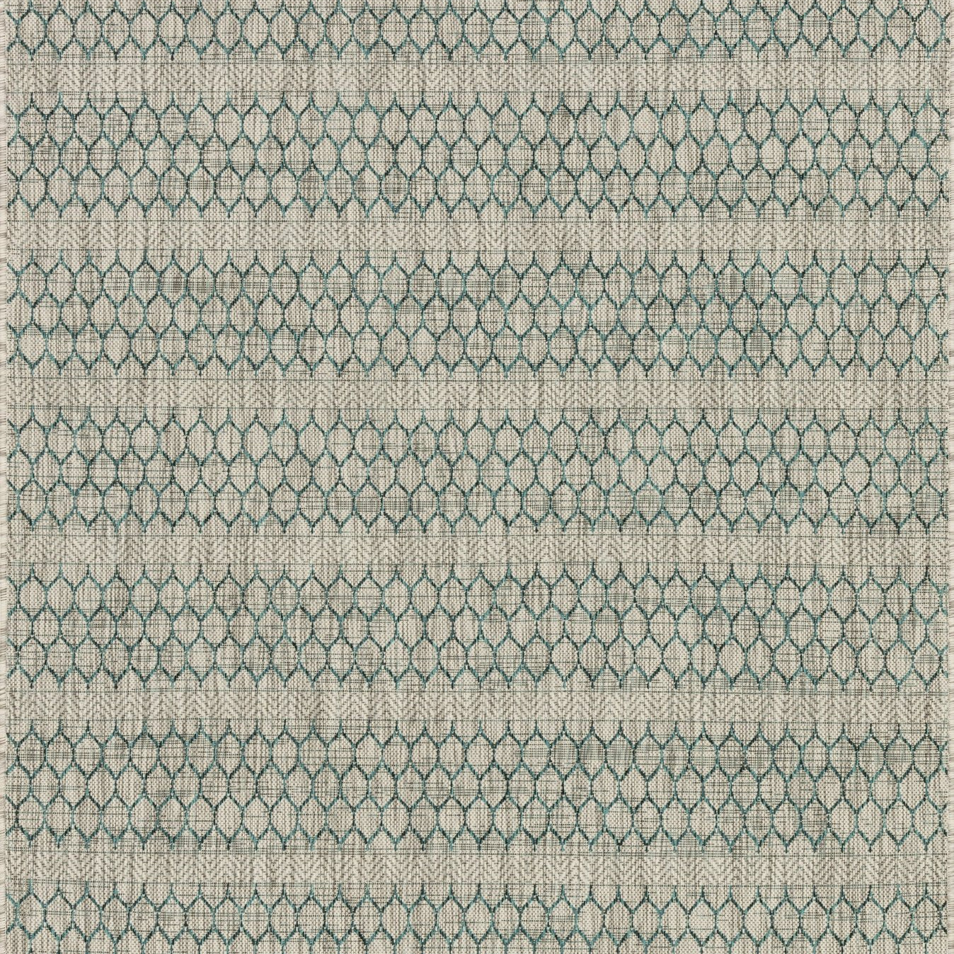 Loloi Isle Grey / Teal Sample Rug White Cliff Studio Sample Rug