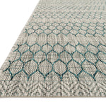 Loloi Isle Grey / Teal Sample Rug White Cliff Studio Sample Rug