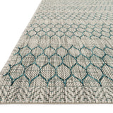 Loloi Isle Grey / Teal Sample Rug White Cliff Studio Sample Rug