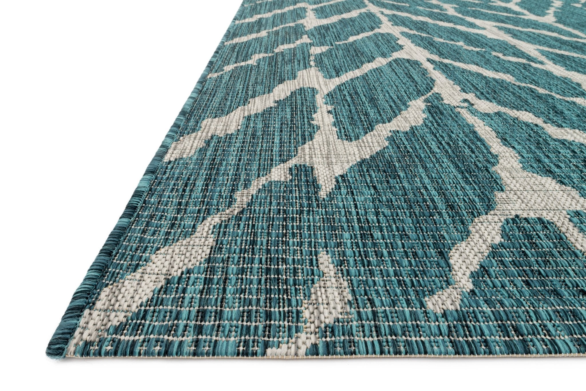 Loloi Isle Teal / Grey Accent Rug White Cliff Studio Accent Rug