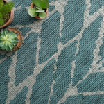 Loloi Isle Teal / Grey Accent Rug White Cliff Studio Accent Rug