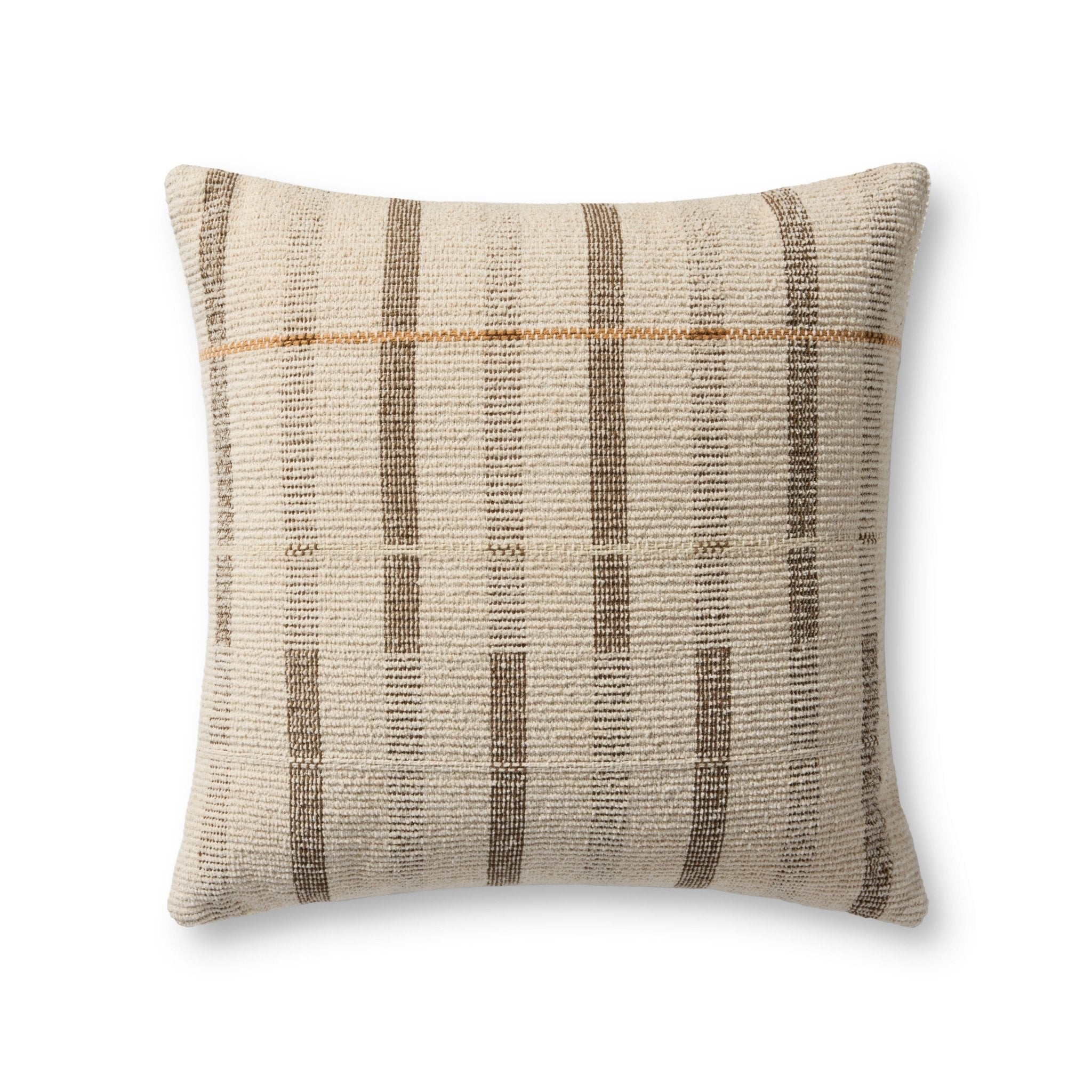 Loloi Ivory / Brown Pillow White Cliff Studio Pillow