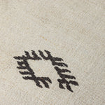 Loloi Ivory / Brown Pouf White Cliff Studio Pouf