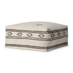 Loloi Ivory / Brown Pouf White Cliff Studio Pouf