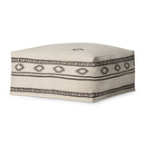Loloi Ivory / Brown Pouf White Cliff Studio Pouf