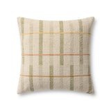 Loloi Ivory / Green Pillow White Cliff Studio Pillow