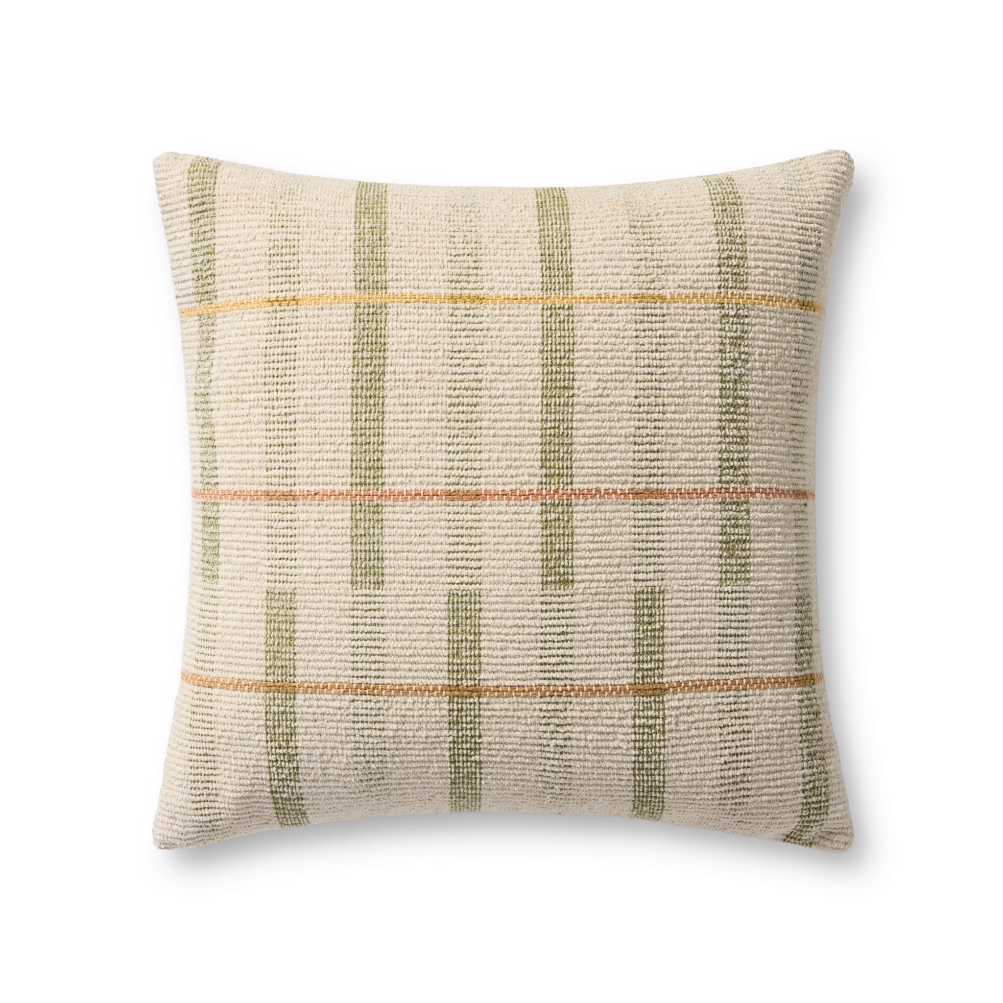 Loloi Ivory / Green Pillow White Cliff Studio Pillow
