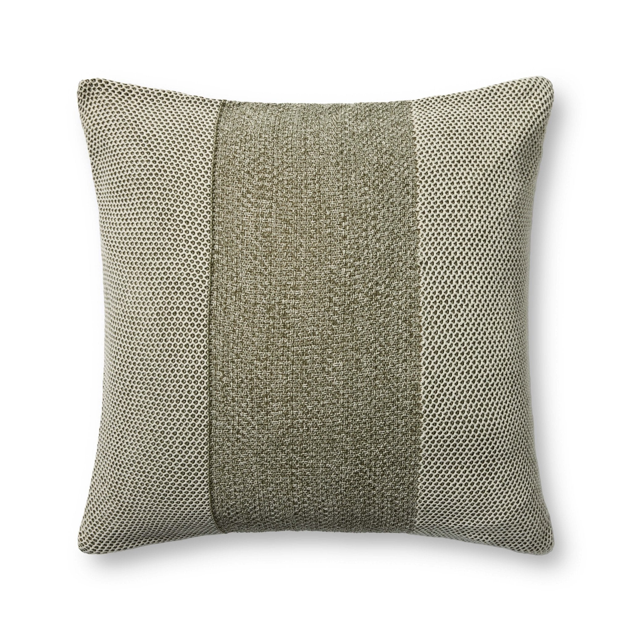 Loloi Ivory / Green Pillow White Cliff Studio Pillow