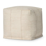 Loloi Ivory Pouf White Cliff Studio Pouf