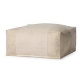 Loloi Ivory Pouf White Cliff Studio Pouf