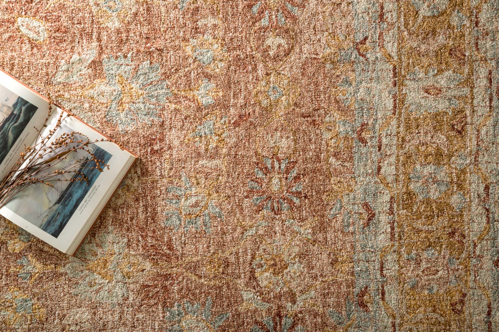 Loloi Julian Terracotta / Gold Rug White Cliff Studio Area Rugs