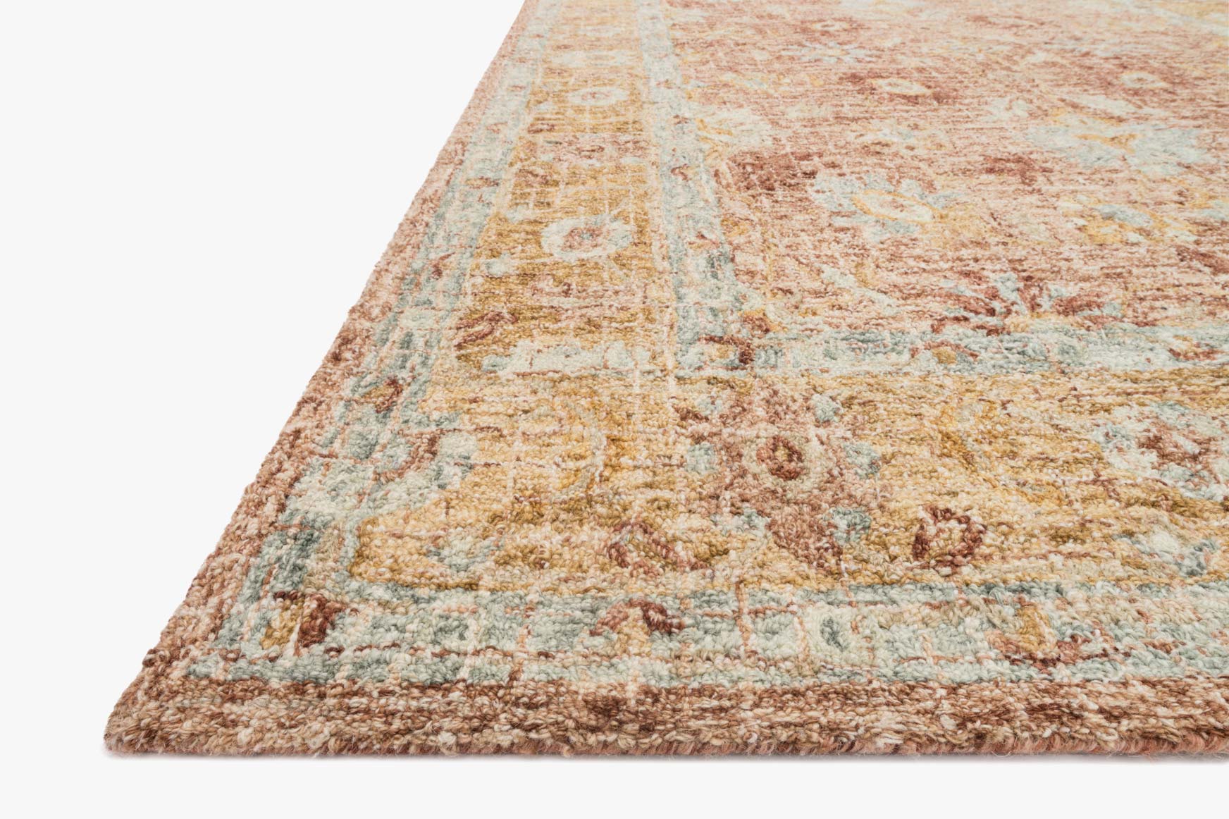 Loloi Julian Terracotta / Gold Rug White Cliff Studio Area Rugs