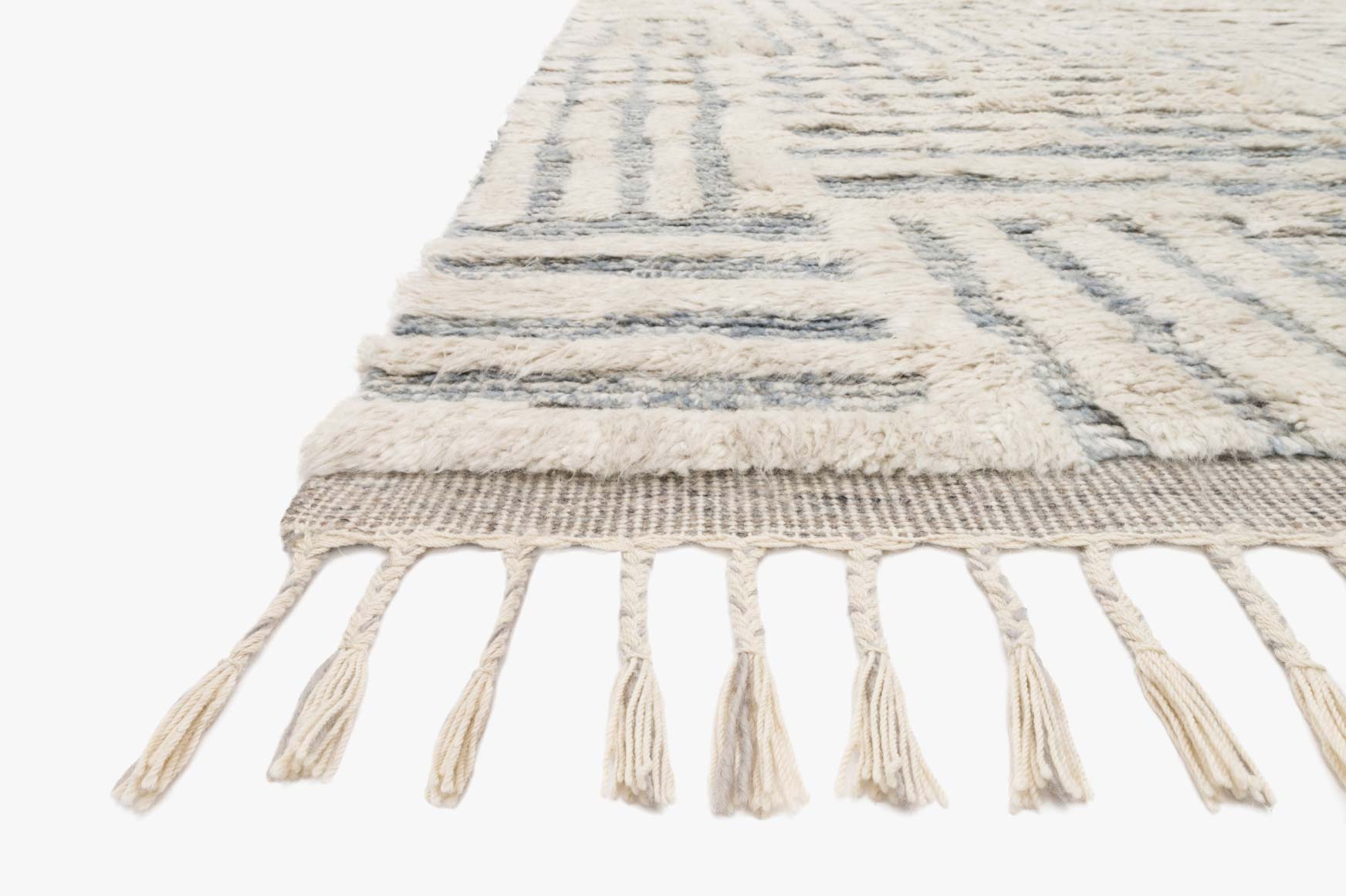 Loloi Khalid Ivory / Sky Rug White Cliff Studio Area Rugs
