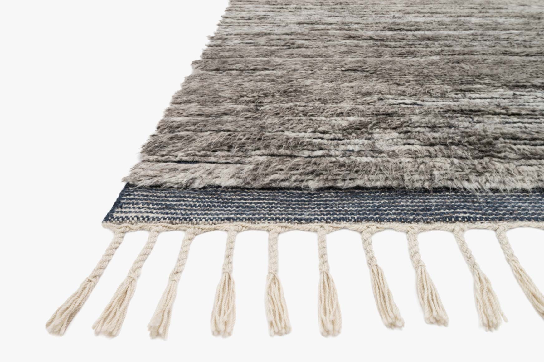 Loloi Khalid Pewter / Ink Rug White Cliff Studio Area Rugs