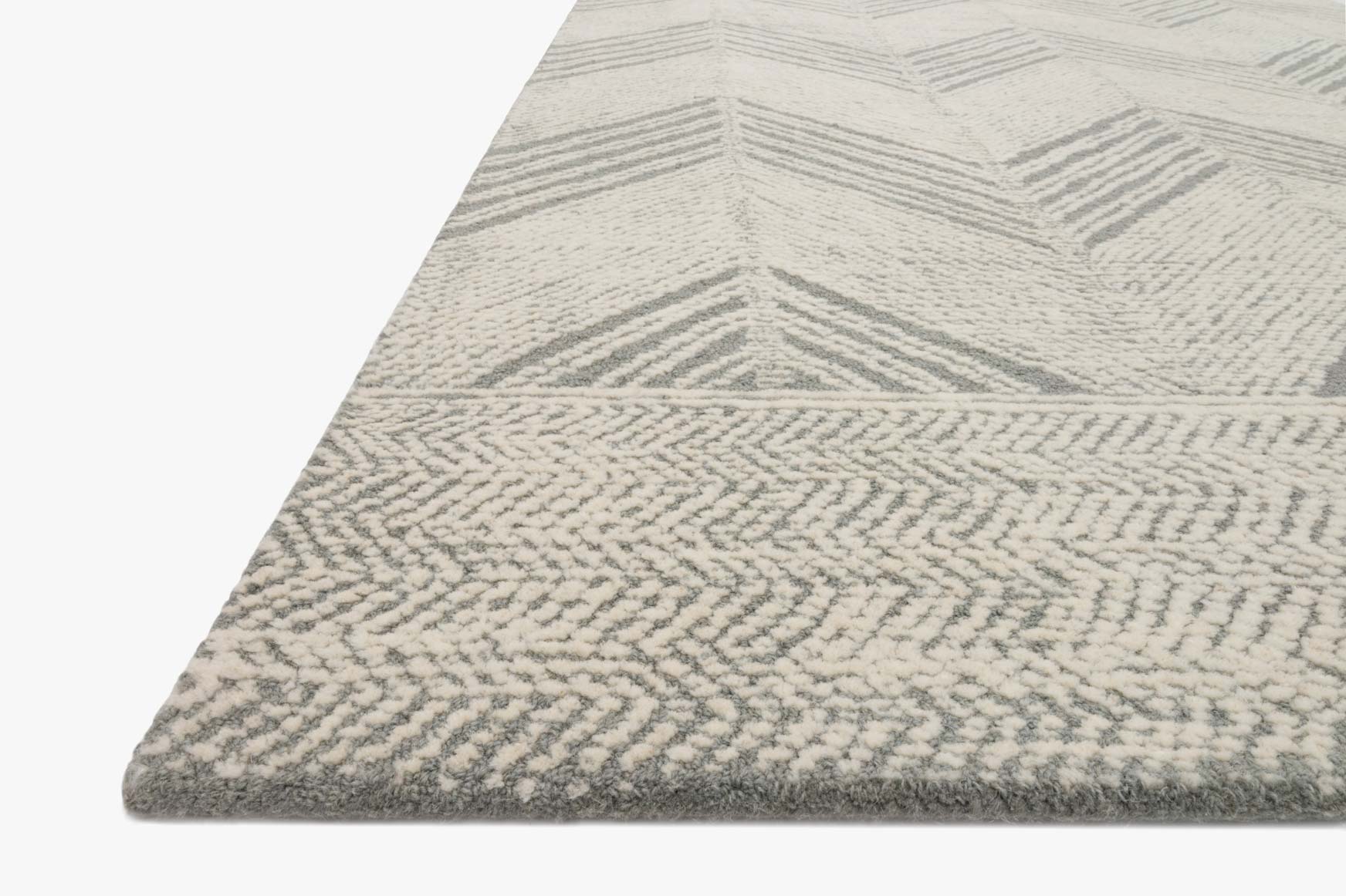 Loloi Kopa Grey / Ivory Rug White Cliff Studio Area Rugs