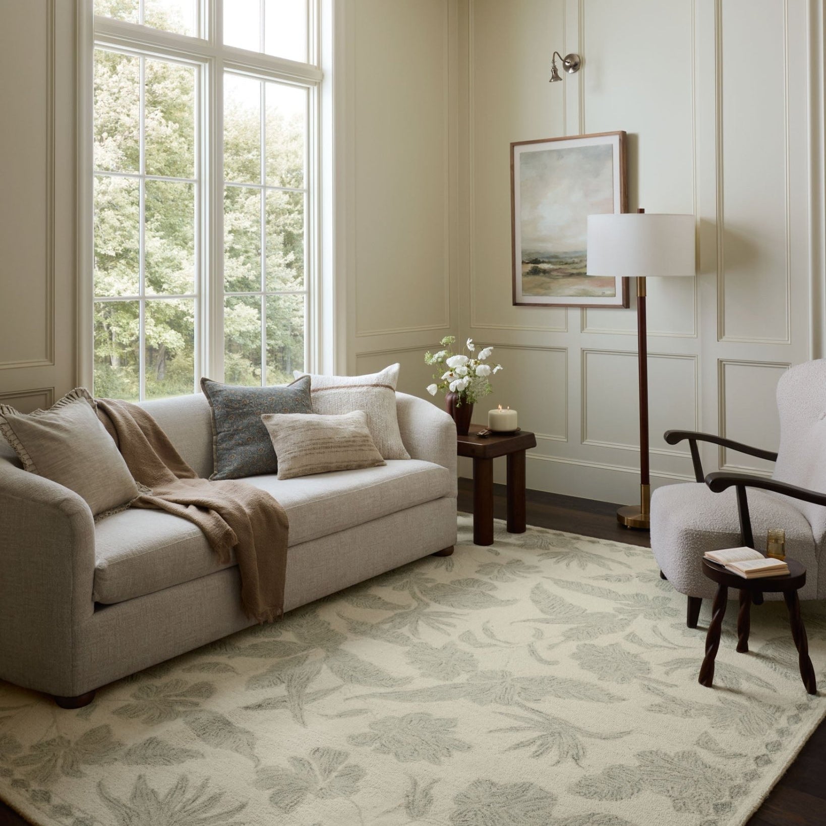 Loloi Lenore Ivory / Sky Rug White Cliff Studio Area Rugs
