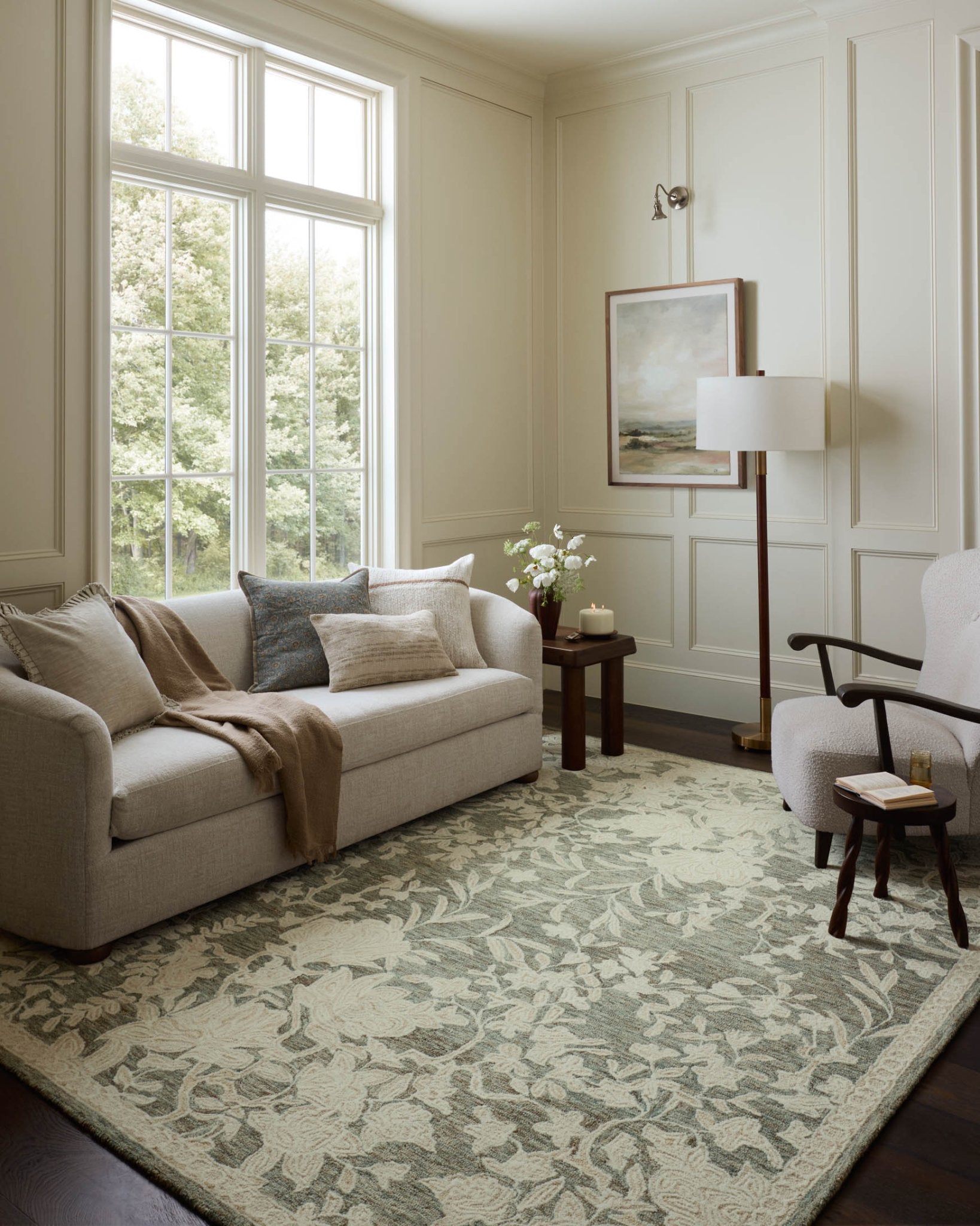 Loloi Lenore Lagoon / Wheat Rug White Cliff Studio Area Rugs