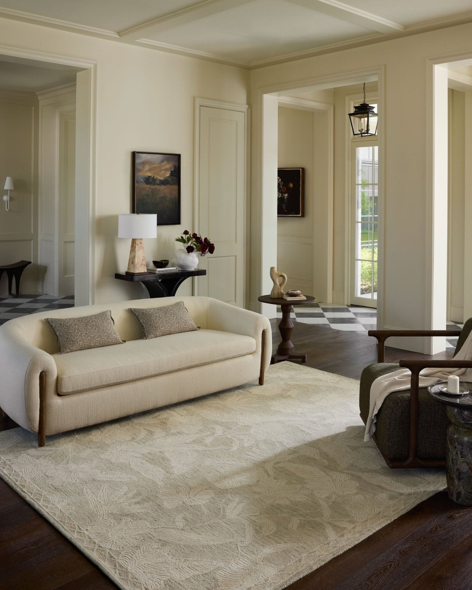 Loloi Lenore Sage / Natural Rug White Cliff Studio Area Rugs
