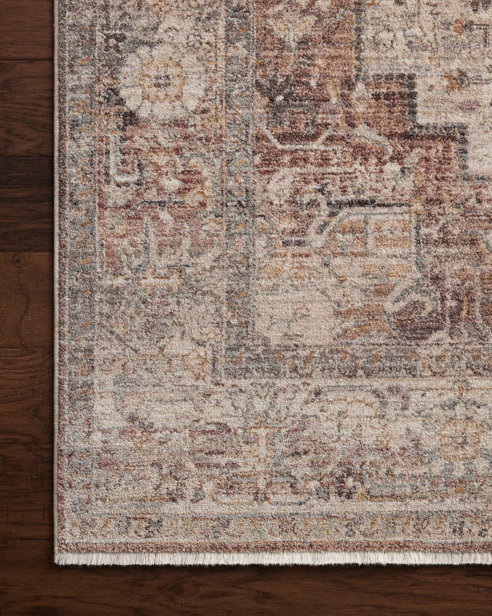 Loloi Lyra Berry / Stone Area Rug White Cliff Studio Area Rug
