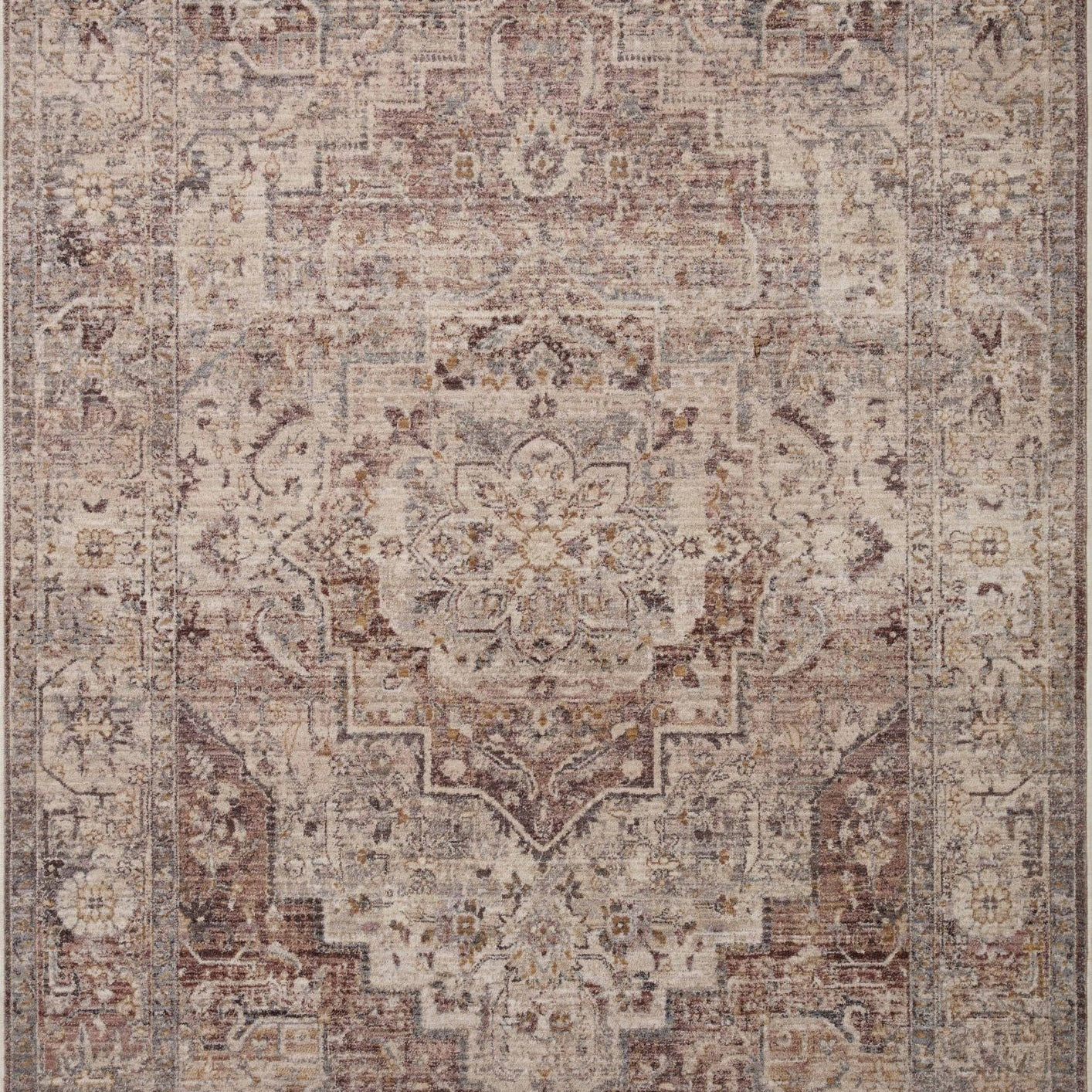 Loloi Lyra Berry / Stone Area Rug White Cliff Studio Area Rug