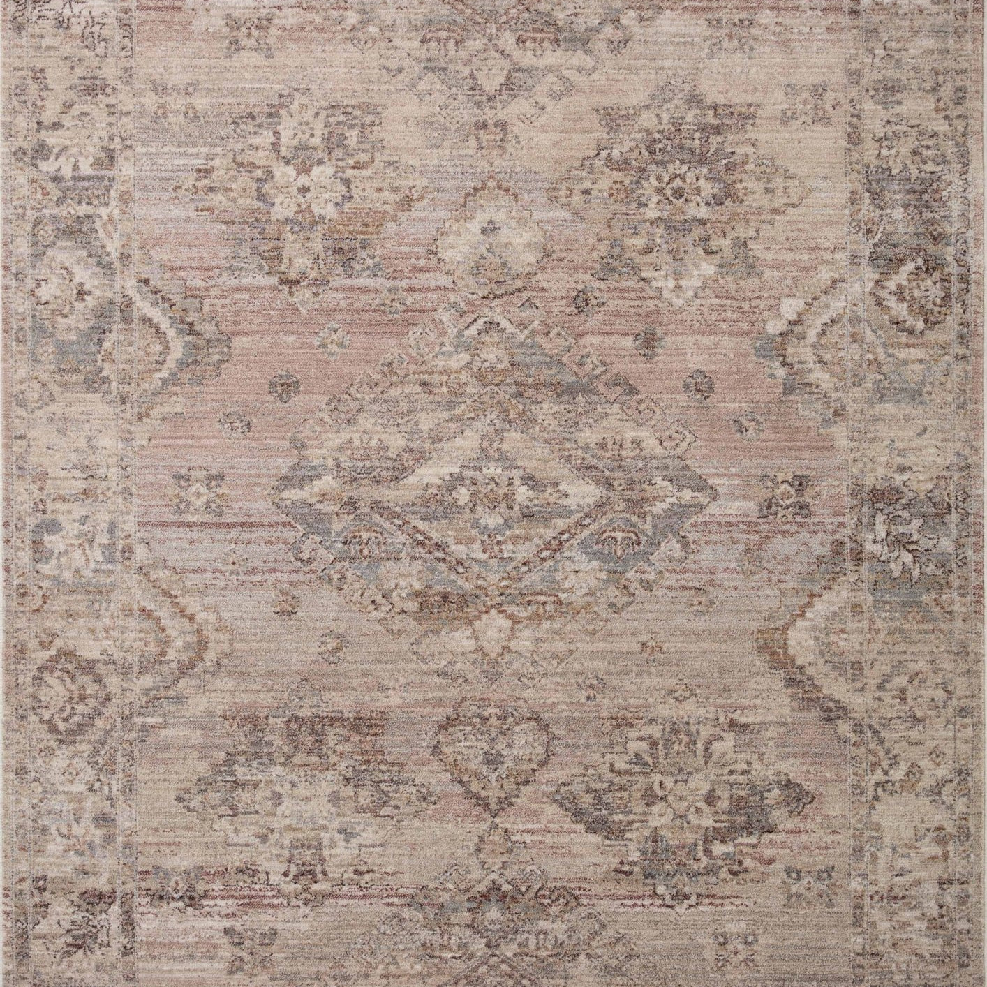 Loloi Lyra Blush / Dove Area Rug White Cliff Studio Area Rug