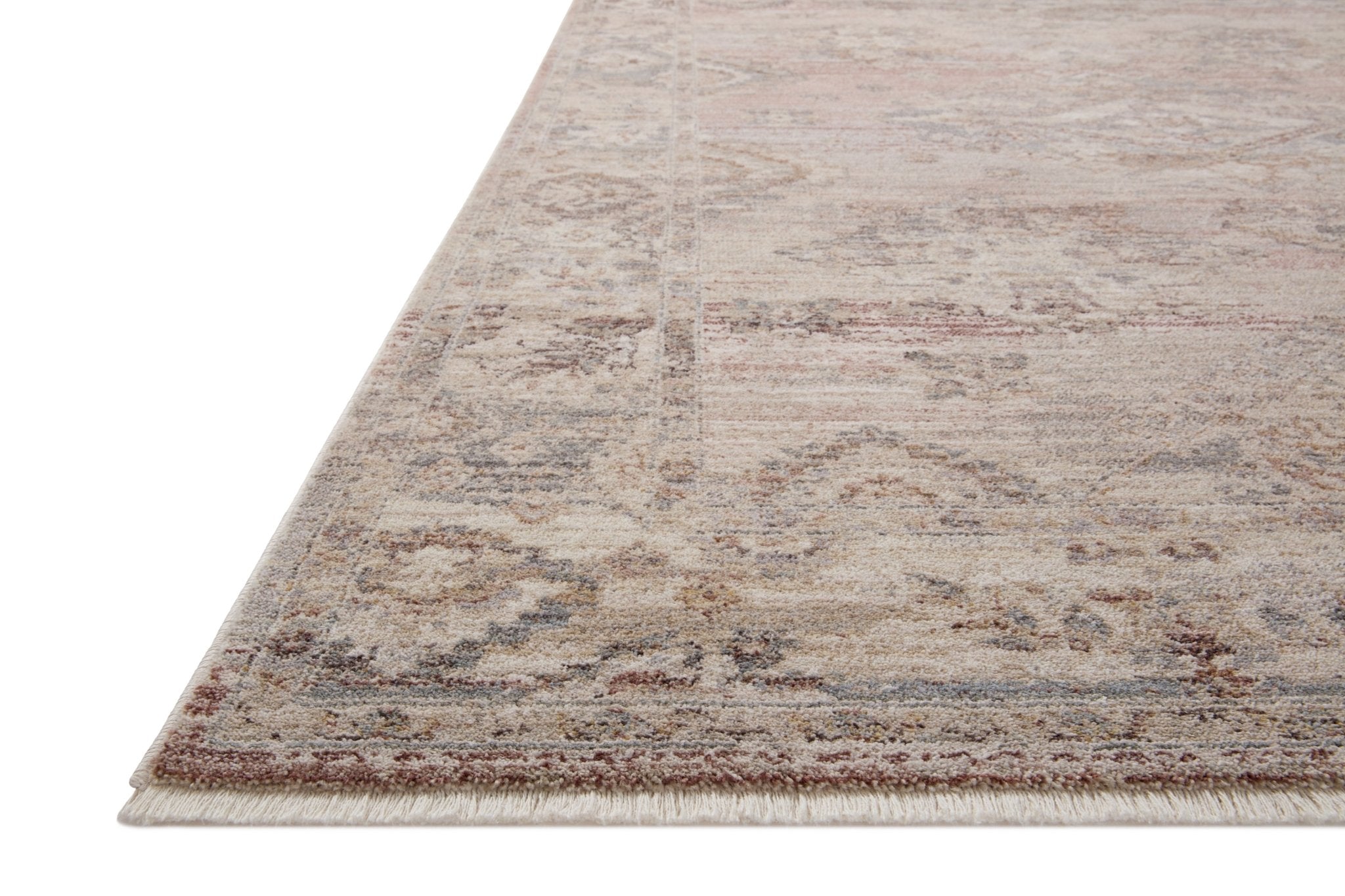 Loloi Lyra Blush / Dove Area Rug White Cliff Studio Area Rug