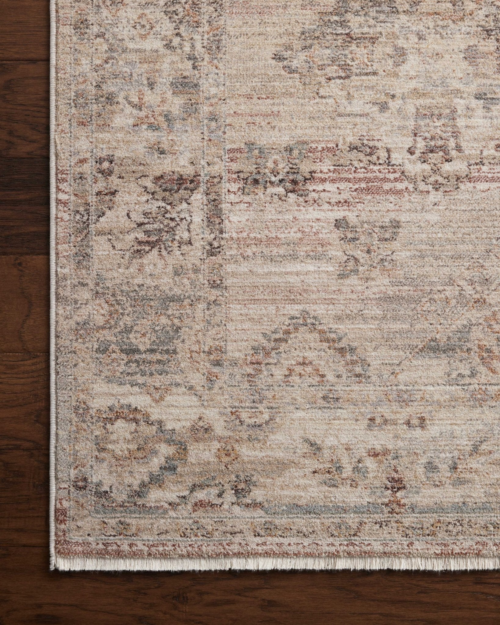 Loloi Lyra Blush / Dove Area Rug White Cliff Studio Area Rug