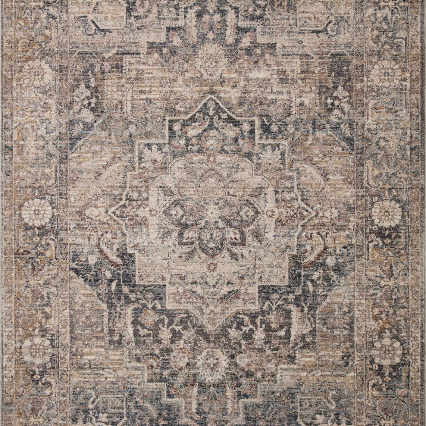 Loloi Lyra Denim / Sand Area Rug White Cliff Studio Area Rug