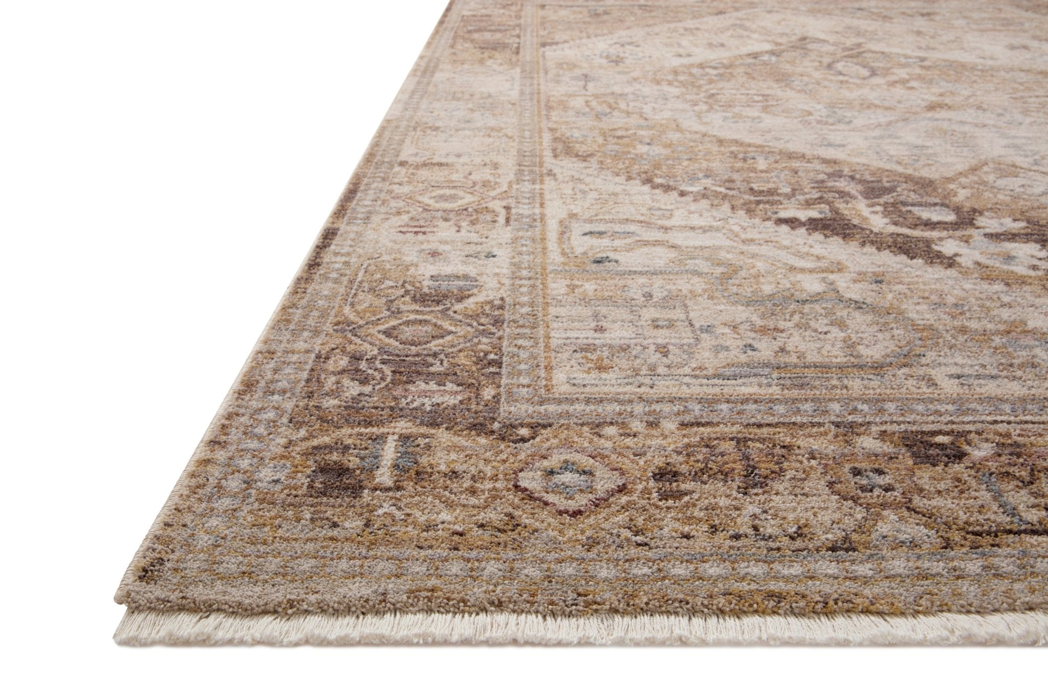 Loloi Lyra Natural / Mocha Area Rug White Cliff Studio Area Rug